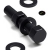 10x Black Polypropylene (PP) Hex Head Bolts M12 x 70