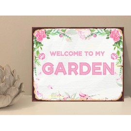 the sticker studio ltd Welcome To My Garden Novelty Metal Plaque Sign Gift fcp15