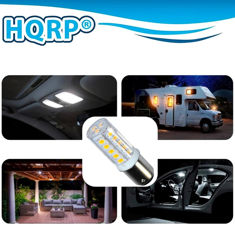 HQRP Navigation and Anchor Light Ba15d Bayonet Base 24LEDs Dual