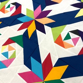 Handmade Lemoyne Trails Baby Quilt Top 47x47" Pieced~ BABY/BED/Wall Decor