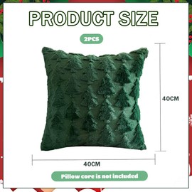 HEYIDAMAI Christmas Cushion Covers, Linen Decorative Cushion Covers, Santa Claus Cushion Cover, Decorative Cushion Cover for Sofa, Couch, Bedroom, Living Room (Green / 40 x 40 cm)