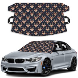 EcoNour Car Windshield Cover for Ice and Snow | Windshield Cover |600D Polyester Snow Cover for Car|Water, Heat & Sag-Proof Car Windshield Snow Cover|Winter Windshield Covers|Medium 69"x42"