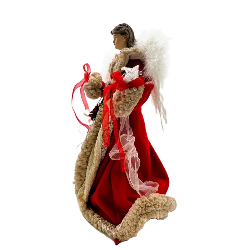 Kurt Adler UL2218 UL 10-Light 16" Red & Ivory Angel