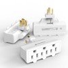 Fosmon 3 Outlet Adapter, 3 Way Rotating Outlet Plug Adapter,