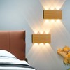 2 Pcs LED Magnetic Wall Sconce Lights,5000mAh Wireless Bedside Wall