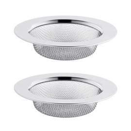 Drain Strainer Stainless Steel Rustproof Set of 2, 7.5 cm Hair Strainer Shower, Sink Strainer for Kitchen