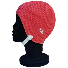 Blue Reef Classic Retro Polka Dot Plain Swimming Cap Adult One Size Adjustable Strap Red