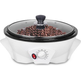 Coffee Roaster Machine 500g Electric Coffee Bean Roaster for Home Use 0-240℃ Temperature Adjustment 1200W Non-stick Pot 110V US Plug