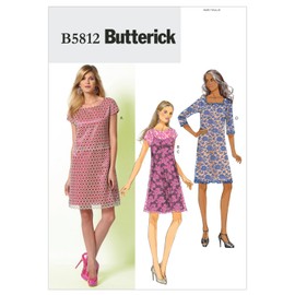 BUTTERICK PATTERNS B5812 Misses' Dress and Slip, Size A5 (6-8-10-12-14)