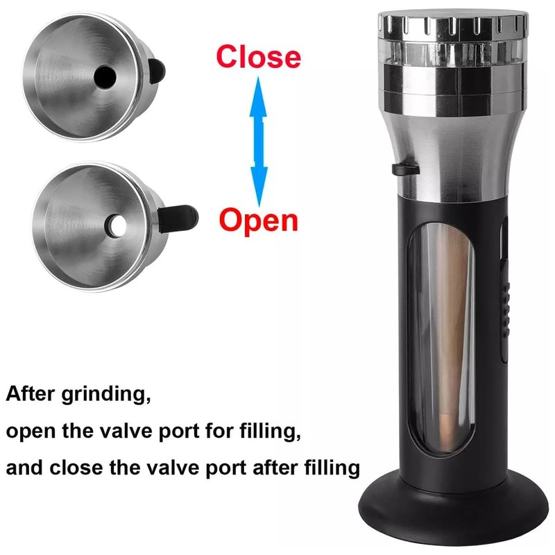 3-in-1 Spice Grinder Hand Crank Loader Roller Crusher Filler Flower
