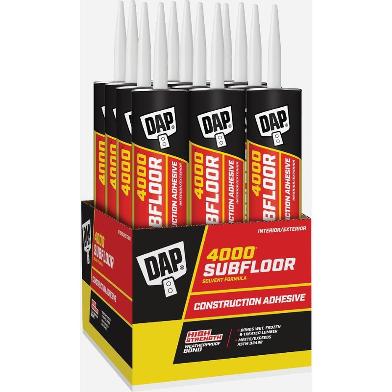 12-Pack of 28 oz DAP 25117 4000 Subfloor Construction Adhesive