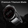 synsing 26mm Titanium Metal Quick Release WatchBand Compatible for Fenix