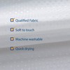 N&Y HOME Fabric Clawfoot Tub Shower Curtain 180 x 70