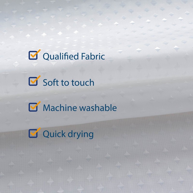 N&Y HOME Fabric Clawfoot Tub Shower Curtain 180 x 70