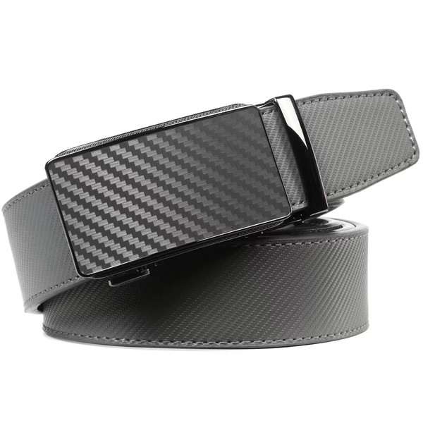 Drowsmen Belt men,leather ratchet belt 1 3/8" with Comfort Click
