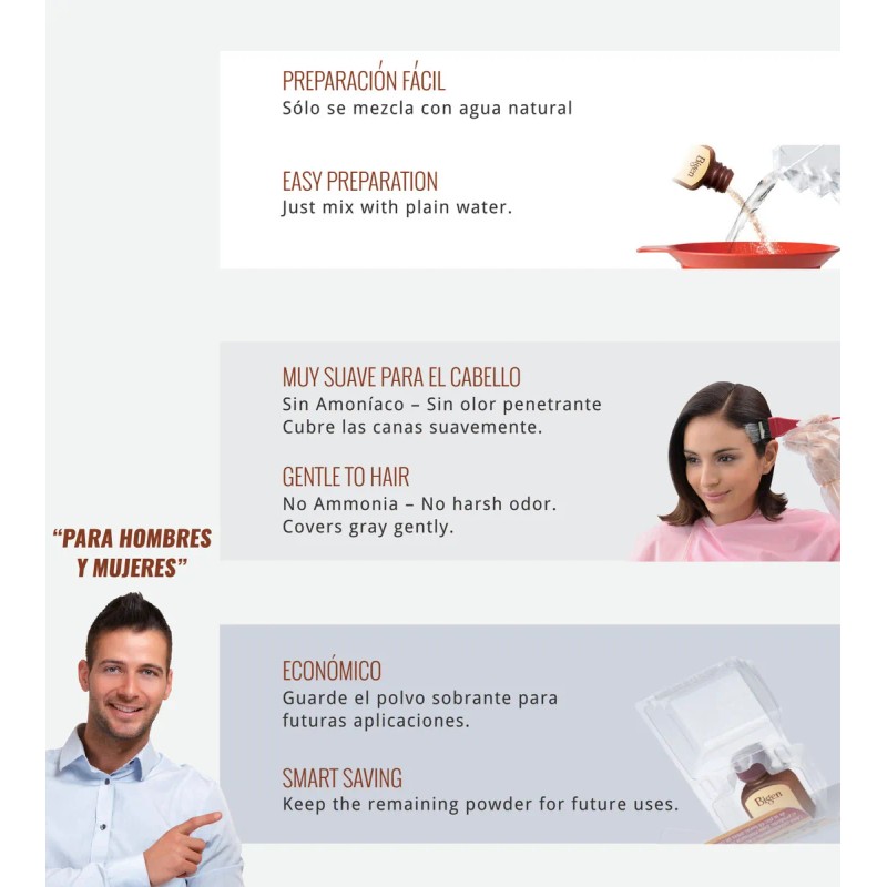 Tinte Bigen Tinte para cabello tono 48 castaño intenso para