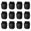 ZhouBoat 12 Pcs Black Remote Control Holder Wall Mount, Self-Adhesive