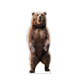 Life Size Cardboard Cutout Standup | Waterproof | Animals - Brown Bear