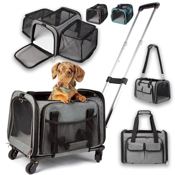 Pet Carrier with Wheels - United Delta American Frontier Airline
