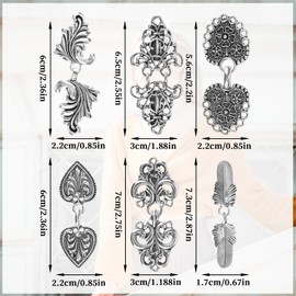 Mililanyo 6 Pieces Vintage Collar Shawl Clips Cloak Clasp Cardigan Clip Sweater Clips Retro Cloak Brooches and Silver Shawl Pins for Women Girls Shirt Clips