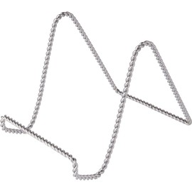 Bard's Twisted Silver-Toned Wire Stand, 6" H x 5.5" W x 8" D