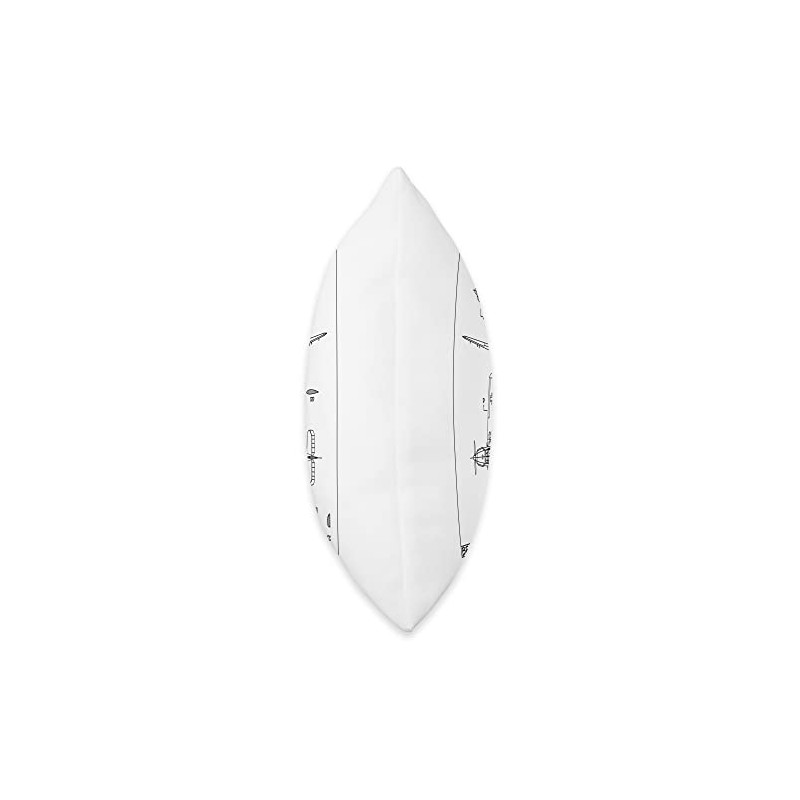 Messerschmitt Bf 108 Taifun WW2 German Plane Blueprint Throw Pillow