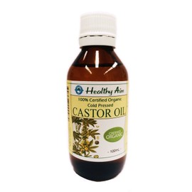 Certified Organic 100ml CASTOR OIL 100% Pure Cold Pressed Unrefined