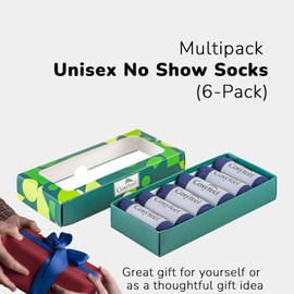 Cosyfeel® Women Men No Show Liner Socks 6-Pair Super Soft Bamboo Material Durable with Seamless Toe Non-Slip Low Cut Socks