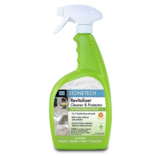 StoneTech Revitalizer Cleaner and Protector for Natural Stone Countertops and Surfaces, 24-Ounce Spray, Citrus Scent