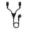 NANOCABLE 10.22.0100 - Splitter Power Cable, 1 Sckuko CEE7 Male