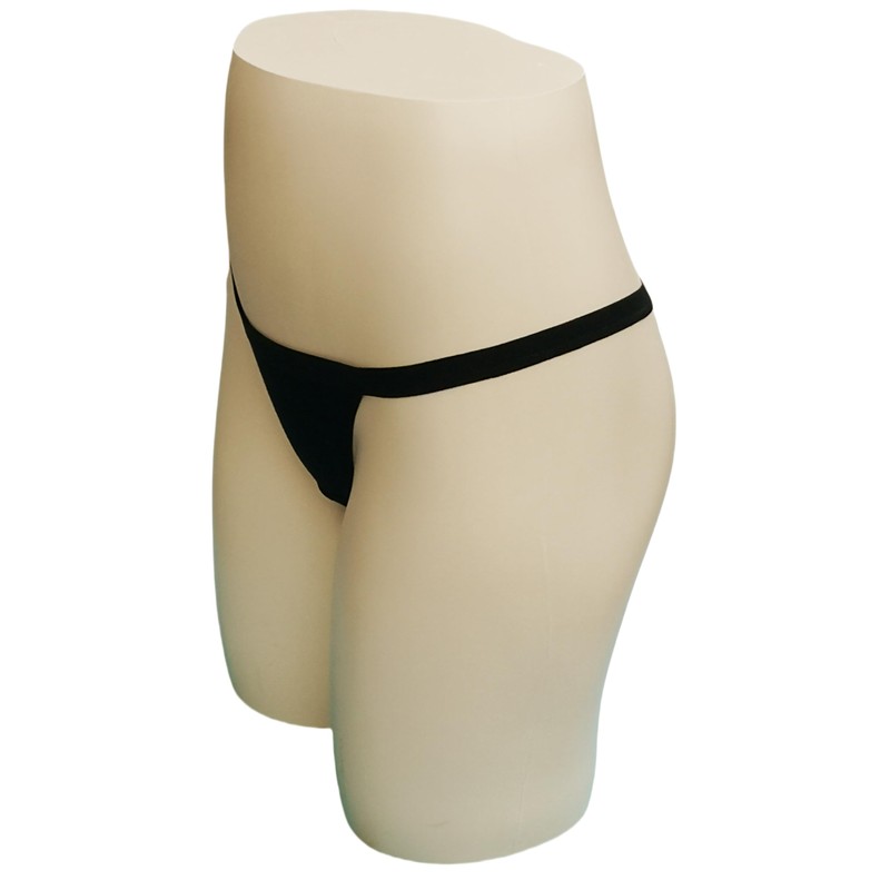 Zofirao 5 Pack Womens Panties Cotton Spandex Thongs Underwear G-Strings,Black,X-Small