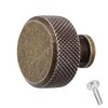 Decoranddecor Amelia Knurled 35mm Round Kitchen Cabinet Furniture Knobs Aluminium