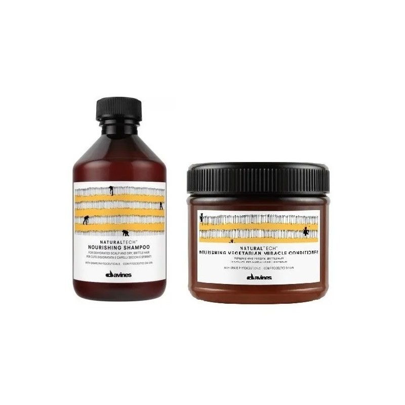 Davines Naturaltech kit shampoo y acondicionador Nourishing 250ml
