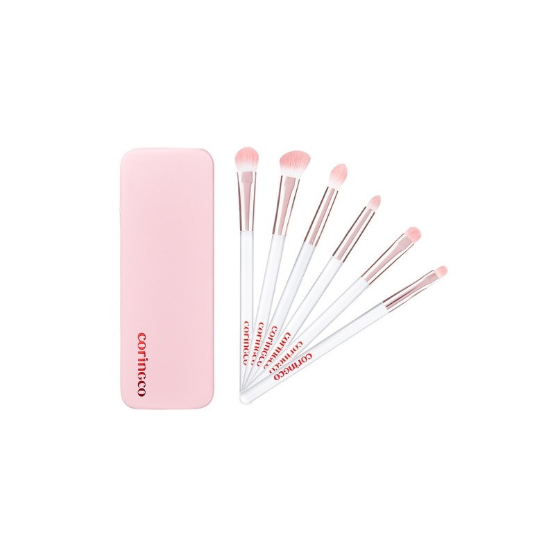 Pink Pocket Eye Brush Set 6P / 핑크포켓 아이 브러쉬