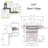 Probrico 25 Pairs Brushed Satin Nickel 3/8" Overlay Decorative Self