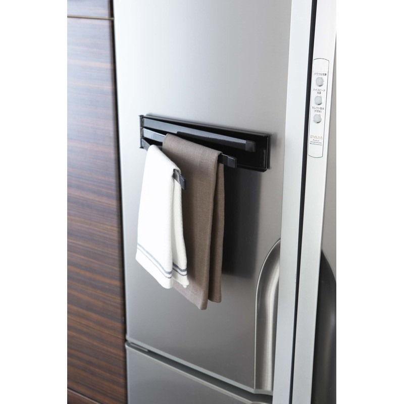 山崎実業 マグネット布巾ハンガー タワー ブラック 2457