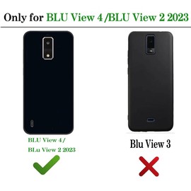 B-wishy for Blu View 4/BLu View 2 2023 B135DL Glitter Crystal Butterfly Heart Floral Slim TPU Luxury Bling Cute Protective Cover with Kickstand+Strap for Blu View 4(Pink)