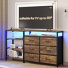 BTHFST TV Stand for Bedroom with Power Outlets and LED