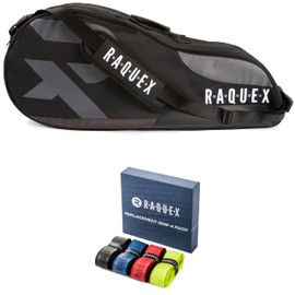 Raquex Tennis Bag - Racket Bag for Tennis, Badminton & Squash Racquets. Blue, Black or Magenta. Badminton Bag, Holds up to 6 Racquets + Accessories + Trainers