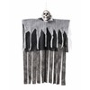 Hanging Skeleton Ghost for Halloween Decor – Gauze Skull Prop