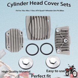 Amavoler Cylinder Head Cover Kits Aftermarket Replacement Parts Fits For 70cc 90cc 110cc ATV Quad 4 Wheeler Dirt Pit Bikes Engine parts.