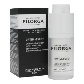 Filorga Optim-eyes, crema contorno de ojos, antiarrugas, de 15ml, para todo tipo de piel, uso de día/noche.