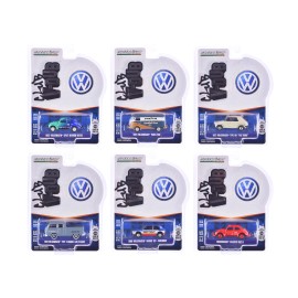 DCD Club Vee-Dub Series 20 Set of 6 1/64 Metal Alloy Diecast Model Cars by Greenlight