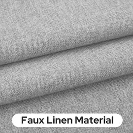 HOMEIDEAS Blackout Linen Sidelight Curtains for Front Door, Side Door Window Curtains, Small Window, Modern Farmhouse Covering Decor, 1 Panel, W12 X L40 Inch, Light Grey