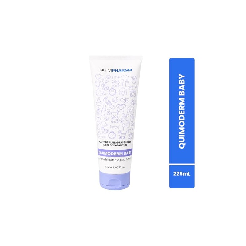Quimoderm Baby Aceite de Almendras Dulces Crema Hidratante, 225 mL