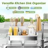 Ewaiira Stainless Steel Sink Caddy, Sponge Holder for Kitchen Sink