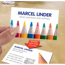 Avery Zweckform Business Cards Quick&Clean Colour Laser 270 g/m² DIN A4 85 x 54 mm Satined Ultra White 100 Cards 10 Sheets