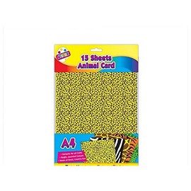 15 Sheets Animal Prints Craft Cards