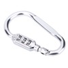 Yuecoom Carabiner Combination Lock, 3 Dial Digit Combination Password Code