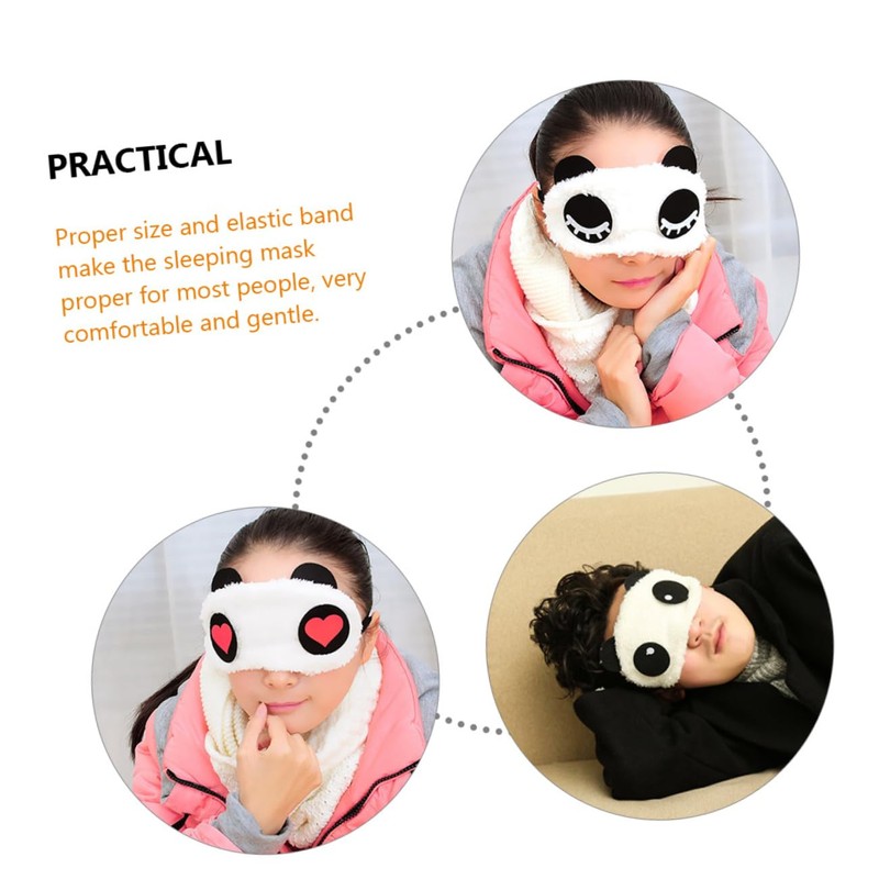TOVINANNA 10Pcs Sleep Masks Adorable Panda Eye Covers Comfortable Light